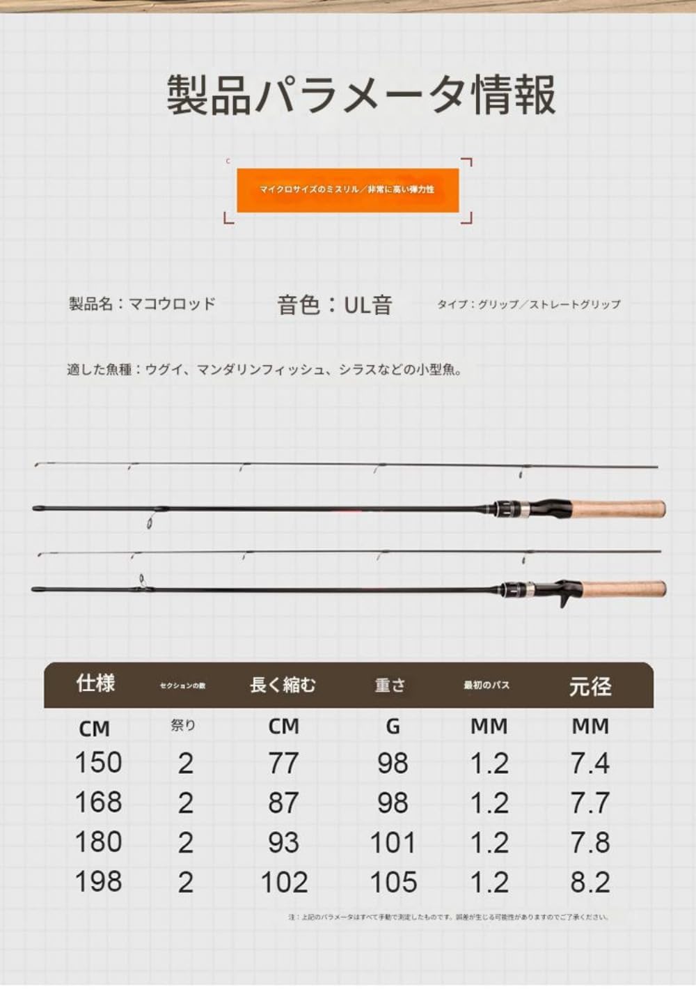 Amazon.co.jp: Gumari ルアーロッド 超軟調 渓流 携帯用 伸縮 一体型